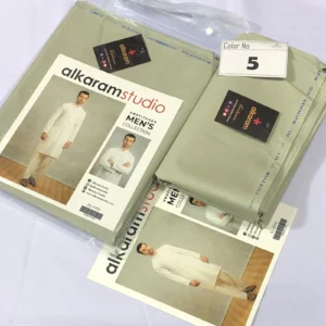 Alkaram Fine Cotton – Premium Soft Men’s Unstitched Fabric 5