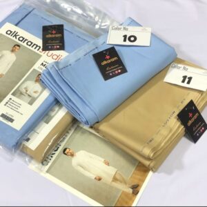 Alkaram Fine Cotton – Premium Soft Men’s Unstitched Fabric 10 and 11