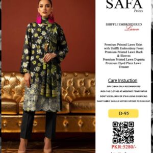 SAFA PRINTS Original Shifli Chikenkari Lawn 3-Piece - Summer Collection 2026